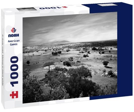 Noah Jigsaw Puzzle A dusty road, Malawi in black white 1000 pieces