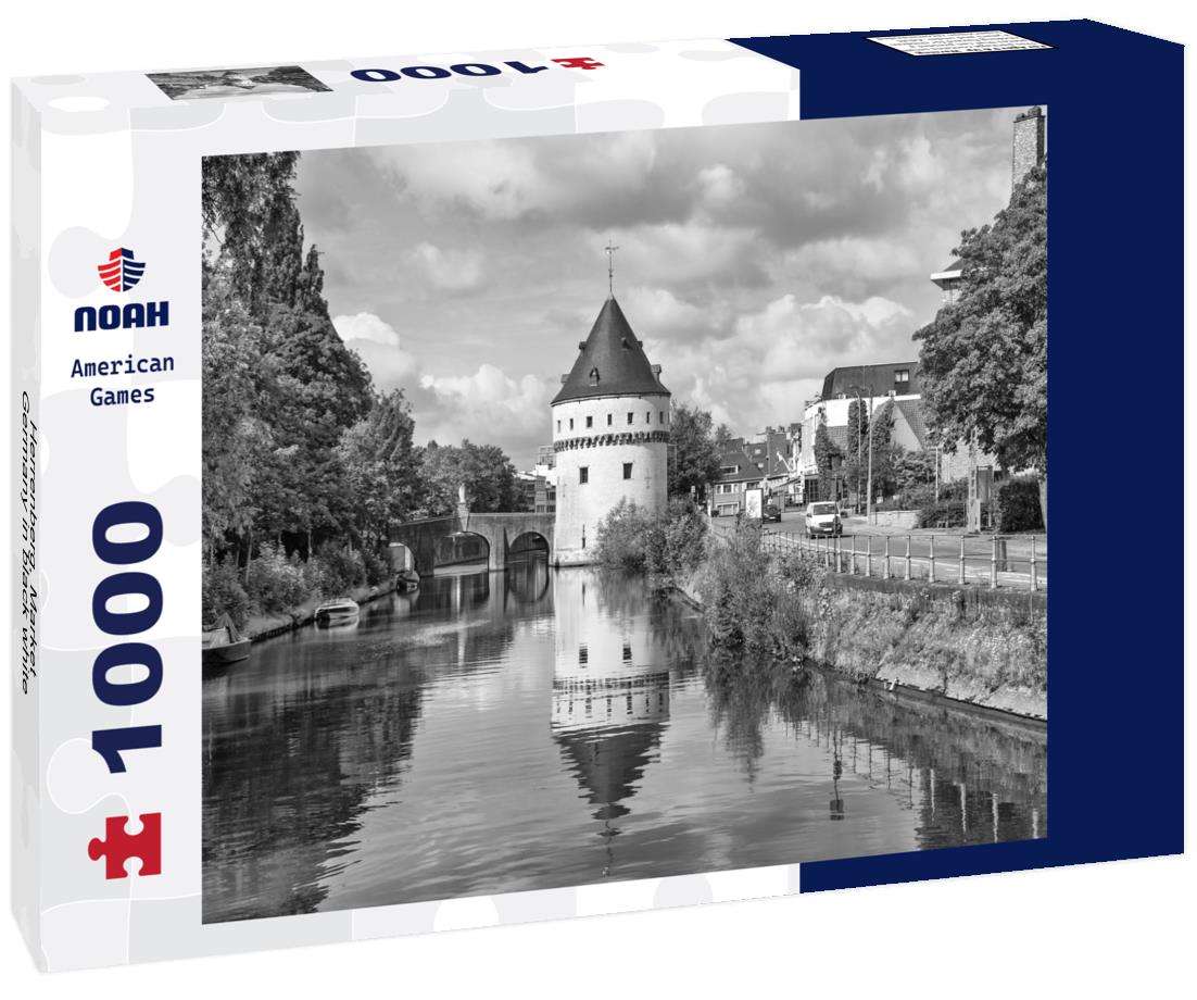 Noah Jigsaw Puzzle Herrenberg, Market, Germany in black white 1000 pieces