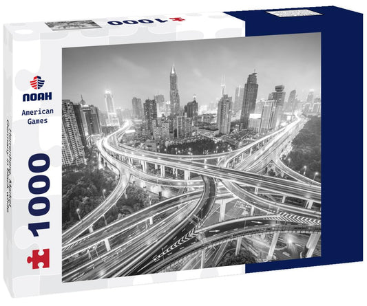 Noah Jigsaw Puzzle Herrenberg, Market, Germany in black white 1000 pieces