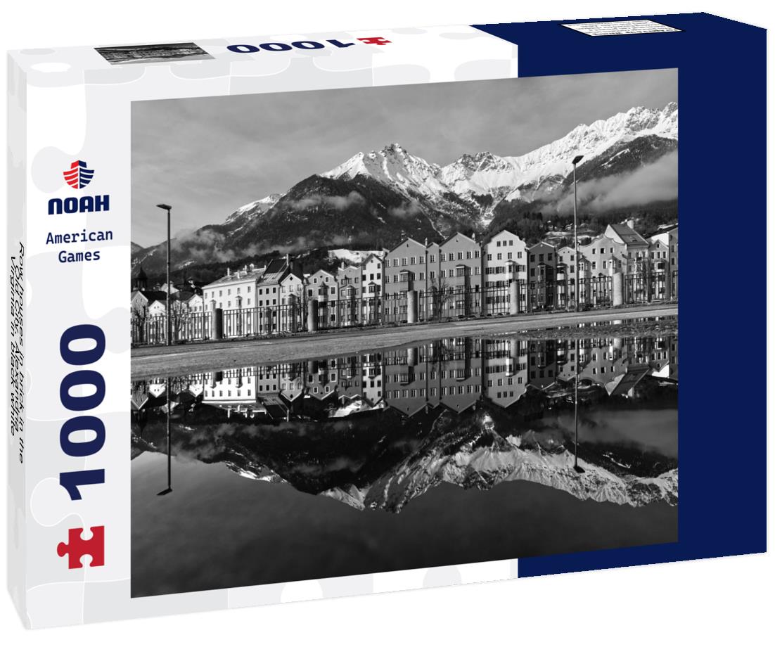 Noah Jigsaw Puzzle Row houses in brick in the Old City, Alexandria, Virginia in black white 1000 pieces