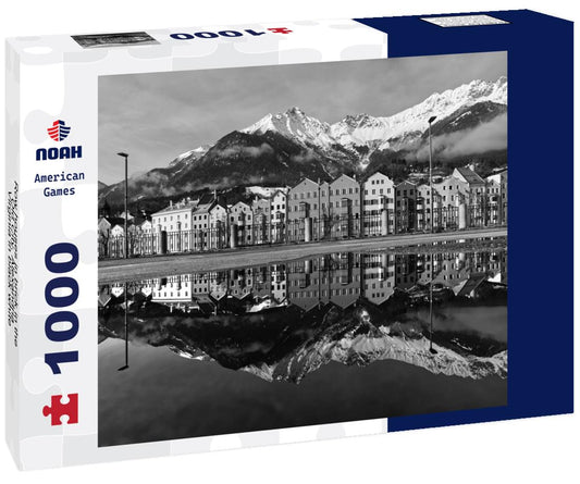 Noah Jigsaw Puzzle Row houses in brick in the Old City, Alexandria, Virginia in black white 1000 pieces