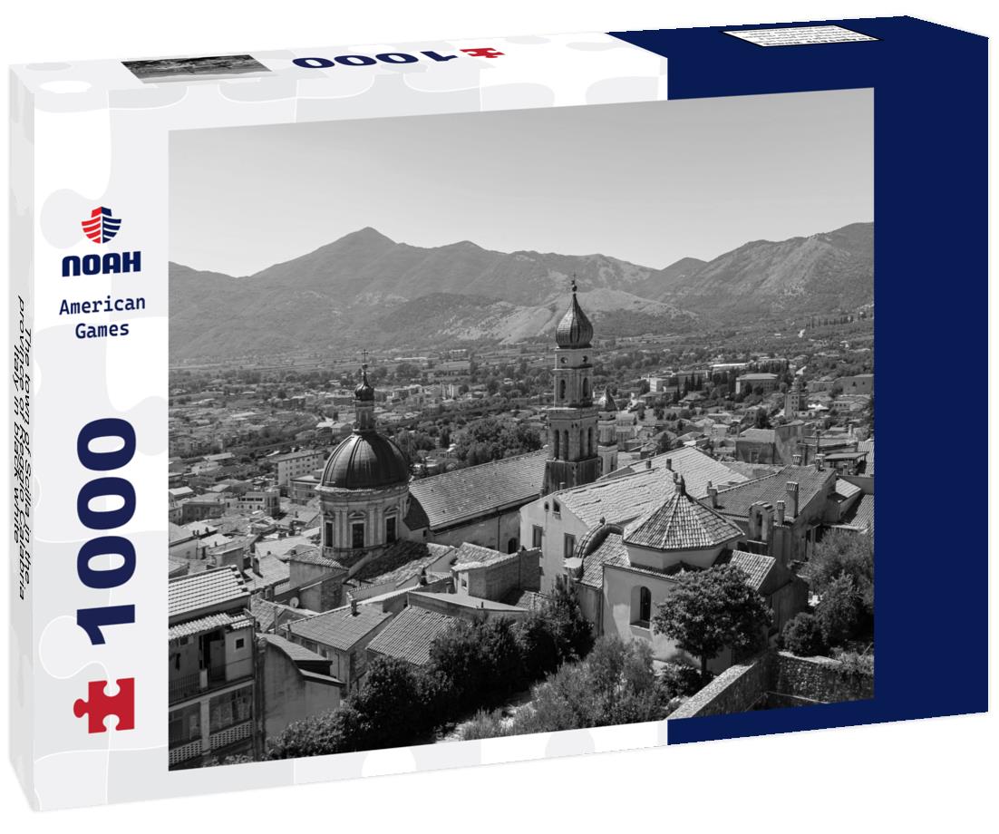 Noah Jigsaw Puzzle The town of Scilla in the province of Reggio Calabria, Italy in black white 1000 pieces