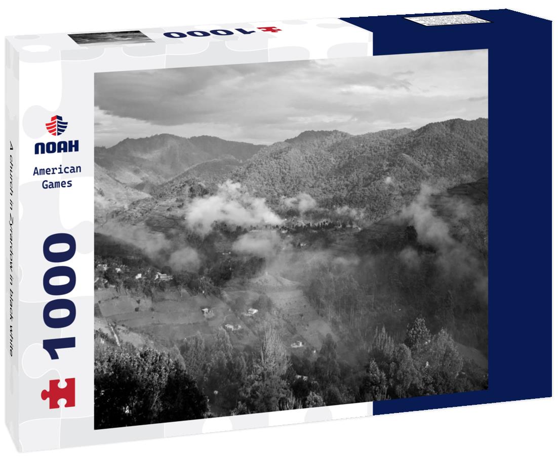 Noah Jigsaw Puzzle A church in Zyrardow in black white 1000 pieces