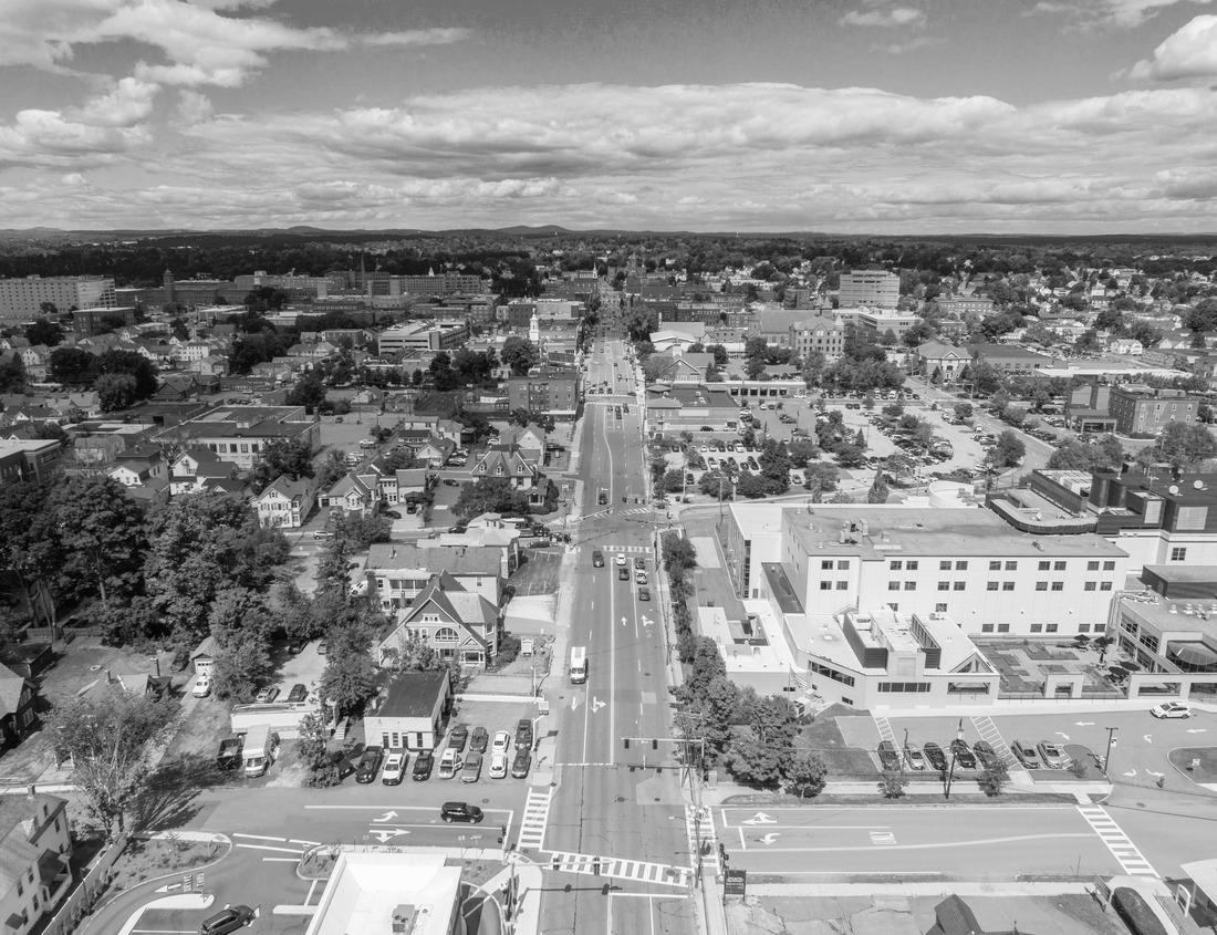 Noah Jigsaw Puzzle Catholic temple in city of Dolores with evening illumination. Uruguay, South America in black white 1000 pieces
