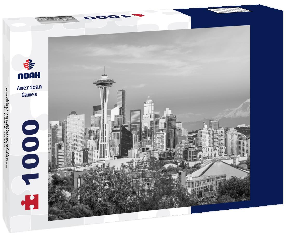 Noah Jigsaw Puzzle Beijing, China at the historic Temple of Heaven in black white 1000 pieces