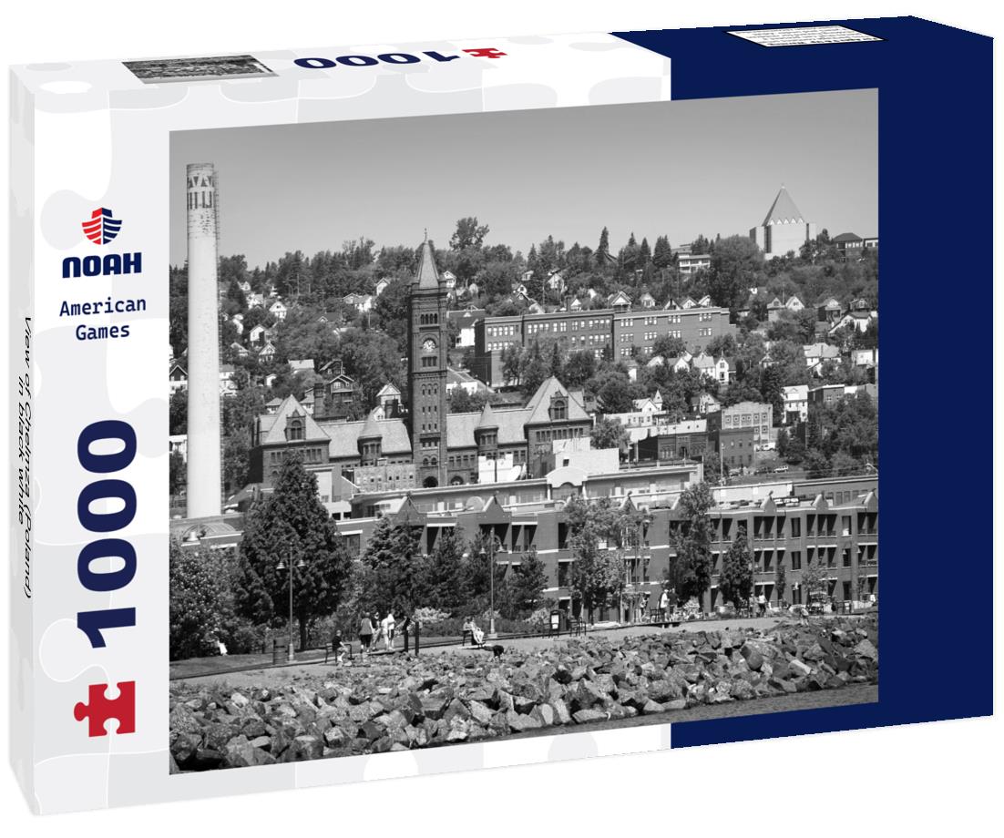 Noah Jigsaw Puzzle View of Chelmza (Poland) in black white 1000 pieces