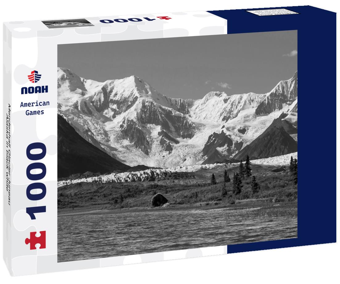 Noah Jigsaw Puzzle Mendenhall Glacier Juneau Alaska in black white 1000 pieces