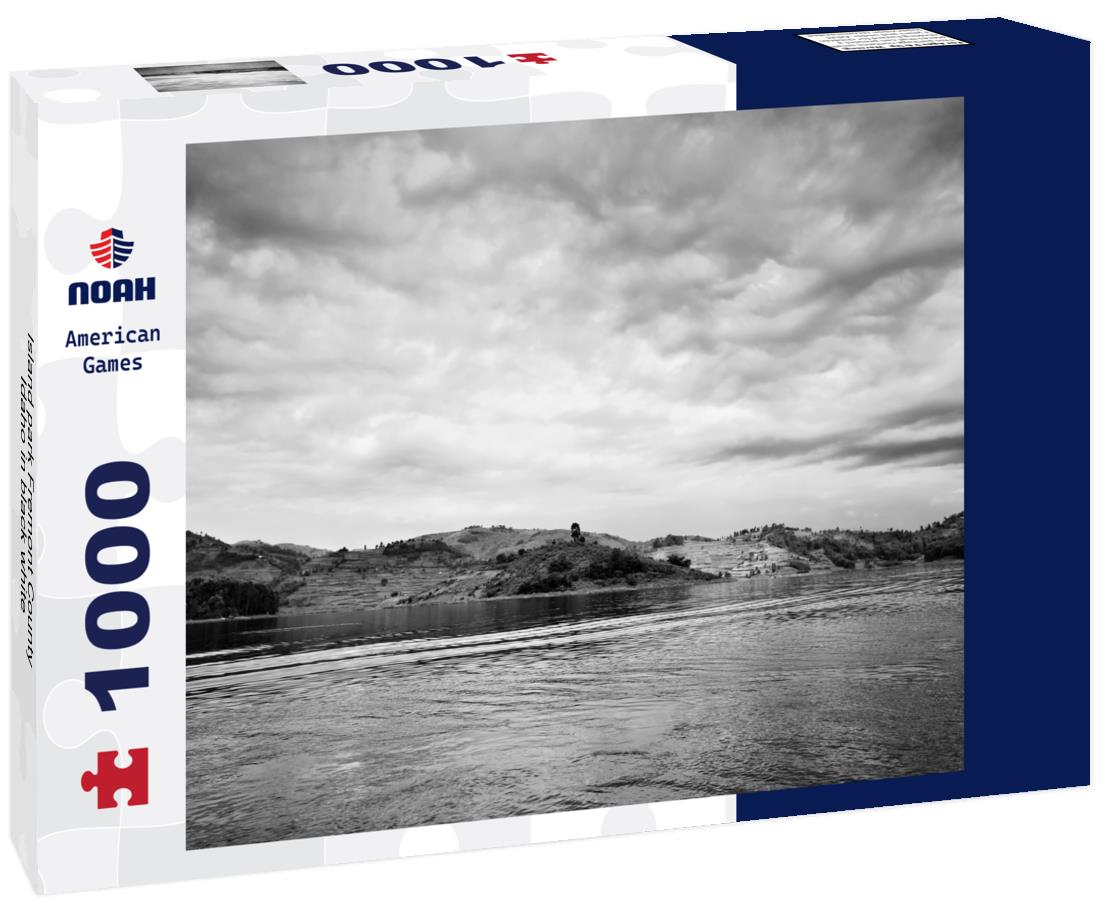 Noah Jigsaw Puzzle Island park Fremont County Idaho in black white 1000 pieces