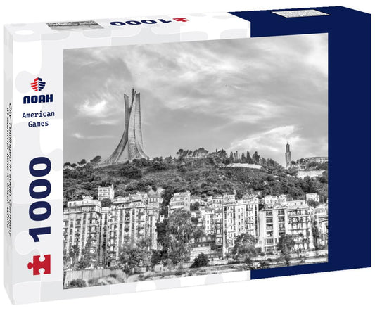 Noah Jigsaw Puzzle City Tuttlingen in south Germany in summer time in black white 1000 pieces
