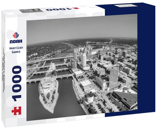 Noah Jigsaw Puzzle Wildflowers at sunset over the lake in Minnesota in black white 1000 pieces