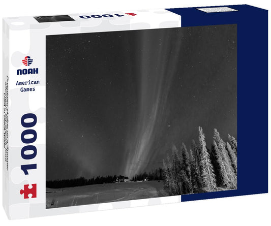 Noah Jigsaw Puzzle Downtown skyline on a Summer afternoon. Davenport, Iowa, USA in black white 1000 pieces