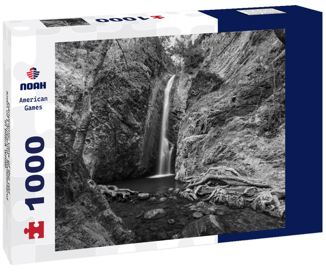 Noah Jigsaw Puzzle panoramic view of the old town of Lausanne, Switzerland in black white 1000 pieces