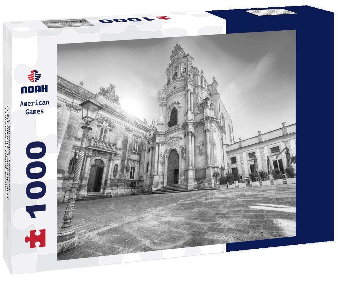 Noah Jigsaw Puzzle Columbia, Missouri, USA historic campus and columns in black white 1000 pieces