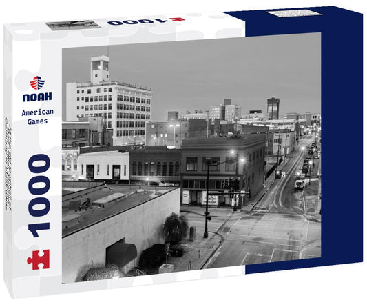 Noah Jigsaw Puzzle At the old townhall of Bad Vilbel, Hessen, Germany in black white 1000 pieces