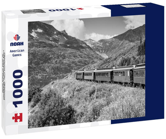 Noah Jigsaw Puzzle Oklahoma City, Oklahoma, USA cityscape in Bricktown at dusk in black white 1000 pieces