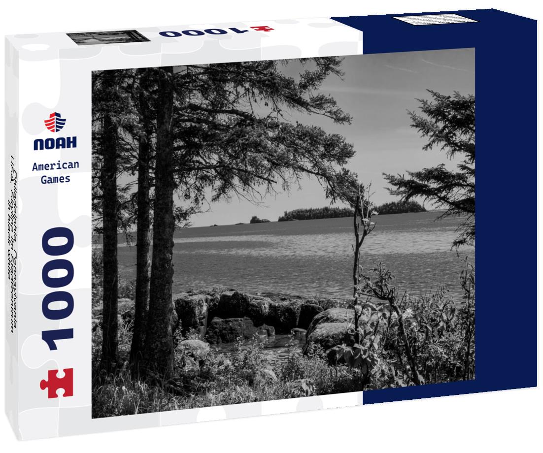 Noah Jigsaw Puzzle Philadelphia, Pennsylvania, USA, Skyline im Stadtzentrum in black white 1000 pieces