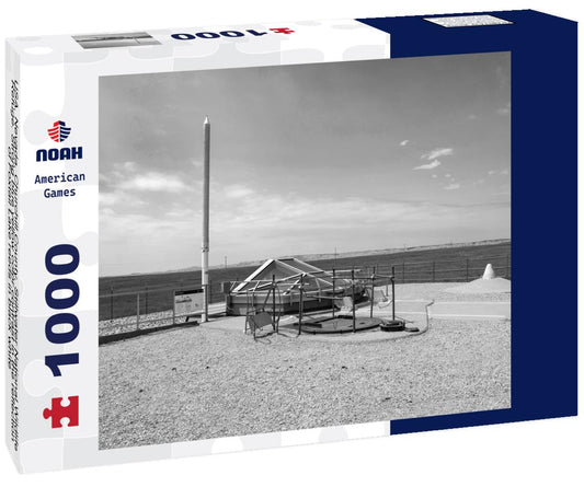 Noah Jigsaw Puzzle USA, Nevada, Churchill County, Stillwater National Wildlife Refuge. Strong blue yellow color contrast in the reflection of Foxtail Lake reeds in black white 1000 pieces