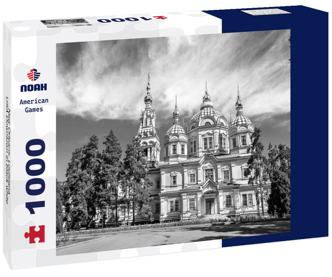 Noah Jigsaw Puzzle New Orleans, Louisiana, USA Downtown in black white 1000 pieces
