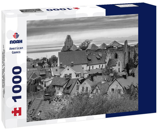 Noah Jigsaw Puzzle Picture of the majestic city of Innsbruck, the heart of Tyrol-Austria in black white 1000 pieces