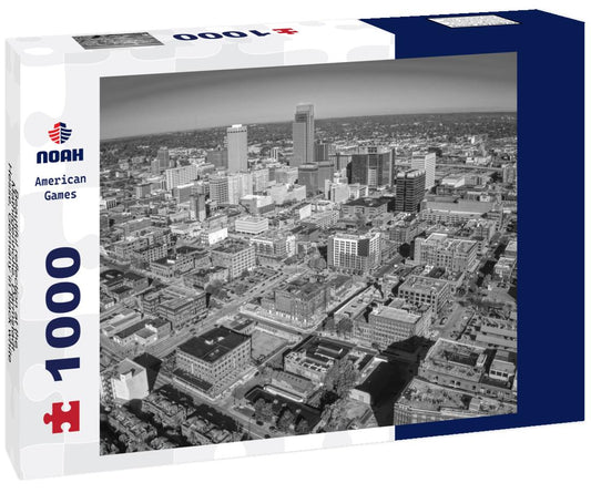 Noah Jigsaw Puzzle Beautiful reflection at the Mathildenhohe, Darmstadt, Hesse, Germany in black white 1000 pieces