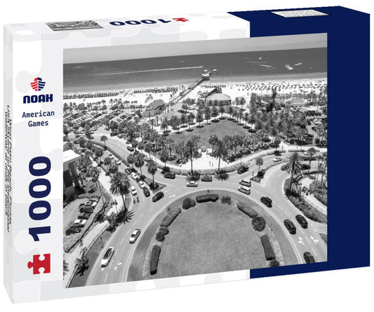 Noah Jigsaw Puzzle West Palm Beach, Florida, USA skyline on the intracoastal waterway at dusk in black white 1000 pieces