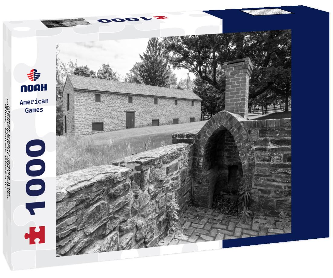 Noah Jigsaw Puzzle Mother Bear Fishing with the junctions of the Chilkoot River, Haines Alaska in black white 1000 pieces