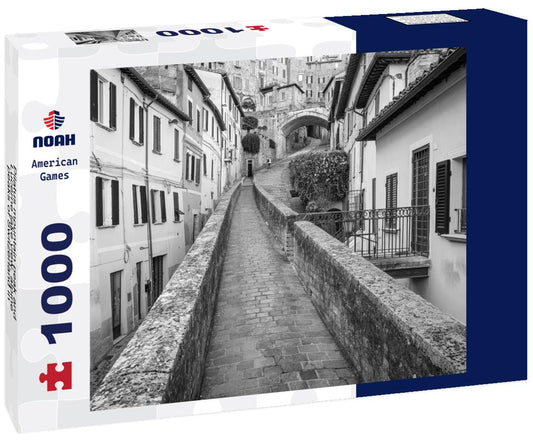 Noah Jigsaw Puzzle Pilatus mountain peak and Lucerne lake view, alpine peaks of Switzerland in black white 1000 pieces