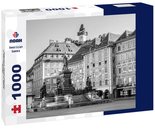 Noah Jigsaw Puzzle Alabama State Capitol in Montgomery in black white 1000 pieces