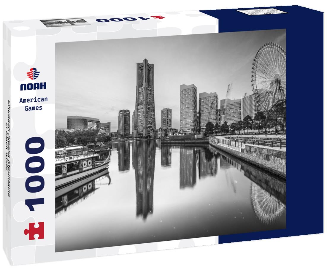 Noah Jigsaw Puzzle Chugach Alaska Mountains in black white 1000 pieces