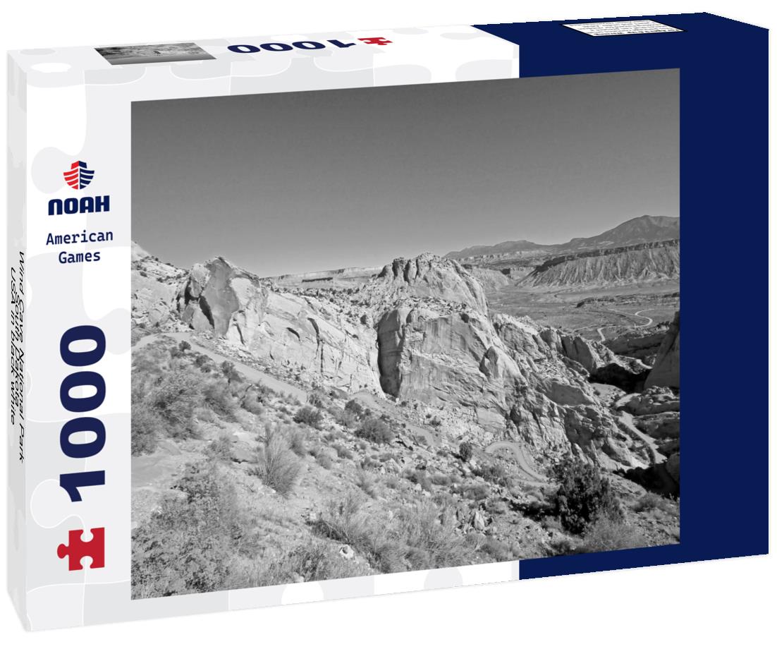 Noah Jigsaw Puzzle Wind Cave National Park, South Dakota - USA in black white 1000 pieces