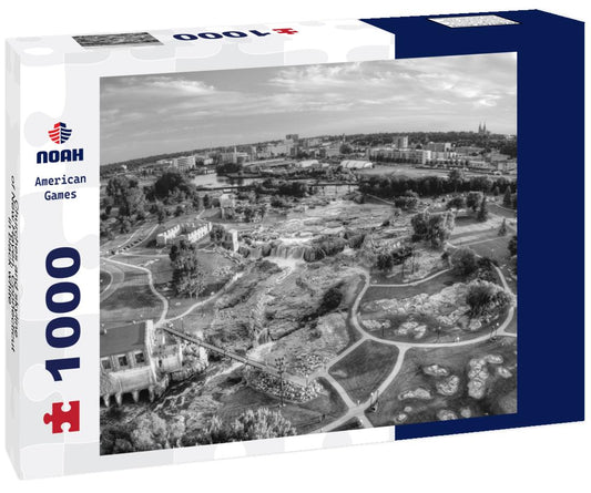 Noah Jigsaw Puzzle Churches and skyline of New Haven, Connecticut in black white 1000 pieces