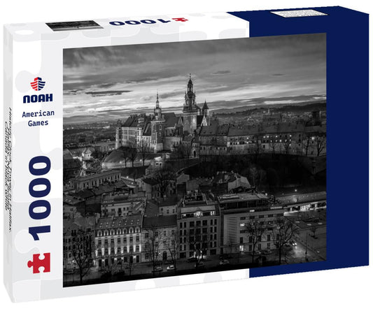 Noah Jigsaw Puzzle Historic Clock Tower in Halifax. Halifax, Nova Scotia, Canada in black white 1000 pieces