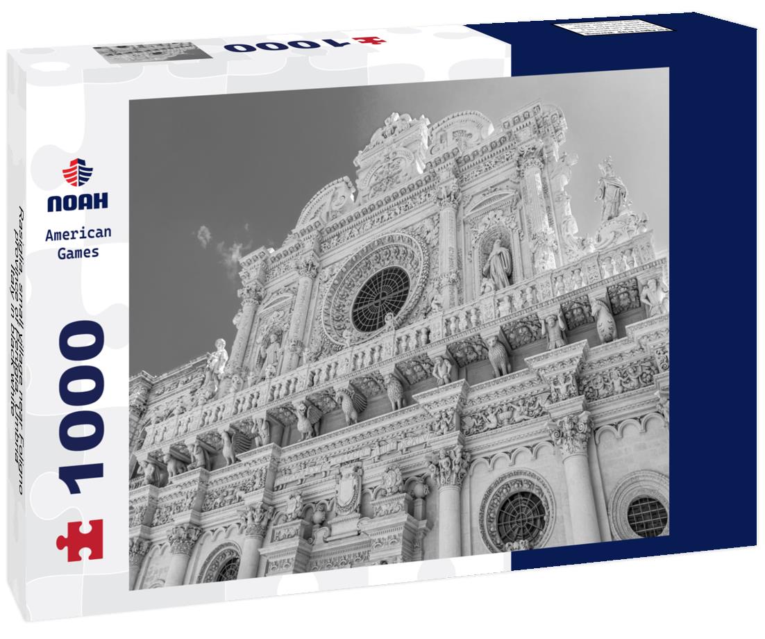 Noah Jigsaw Puzzle Rasiglia, small village near Foligno, province of Perugia. Umbria, Italy in black white 1000 pieces