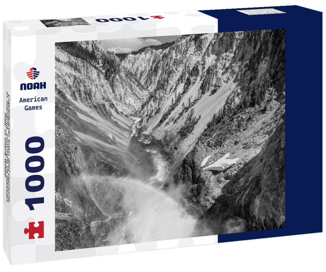 Noah Jigsaw Puzzle Castelsardo town and comune in Sardinia, province of Sassari, Italy in black white 1000 pieces