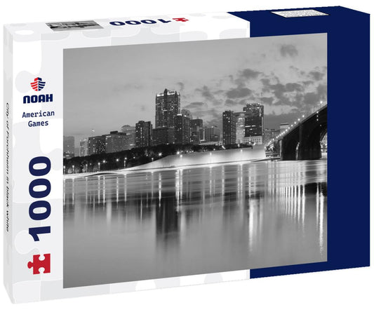 Noah Jigsaw Puzzle City of Forchheim in black white 1000 pieces