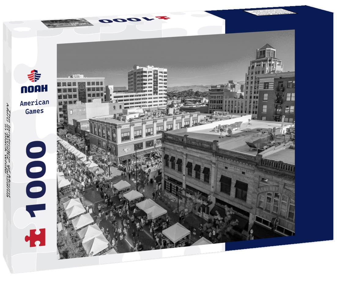 Noah Jigsaw Puzzle The landscape of Mount Meru in Arusha, Tanzania in black white 1000 pieces