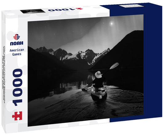 Noah Jigsaw Puzzle City skyline of Omaha Nebraska from the Heartland of America Park in black white 1000 pieces