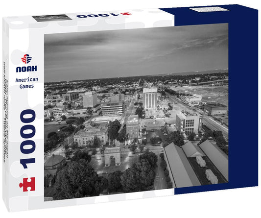 Noah Jigsaw Puzzle Early morning on the ocean coast. The clouds over the well-known rocks “Twelve apostles” in black white 1000 pieces