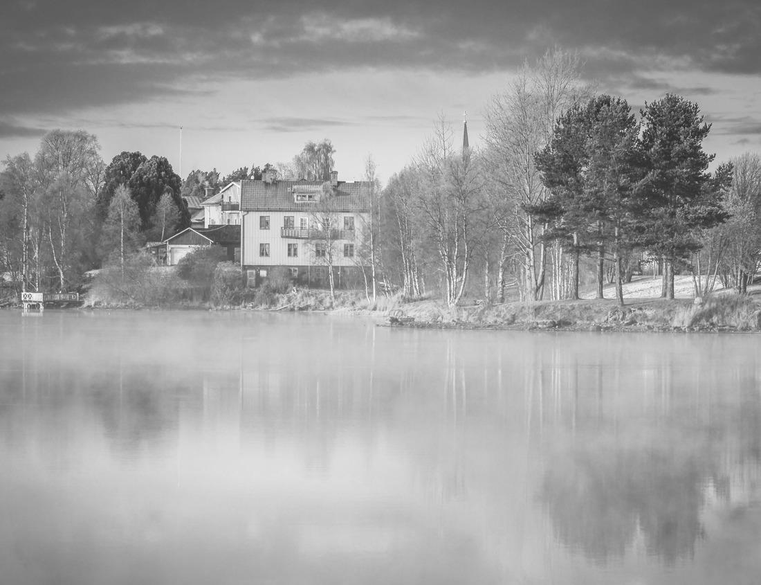 Noah Jigsaw Puzzle Night. Street in Fort Worth, Dallas, Texas in black white 1000 pieces