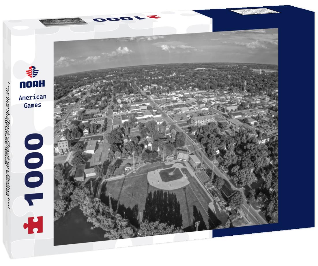 Noah Jigsaw Puzzle Landmark Santo Domingo Cathedral in the historic center of Oaxaca in black white 1000 pieces