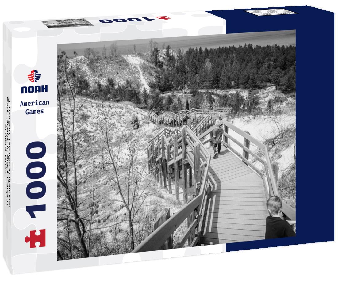 Noah Jigsaw Puzzle Colorado, Gunnison National Park. Scenic in Black Canyon in black white 1000 pieces
