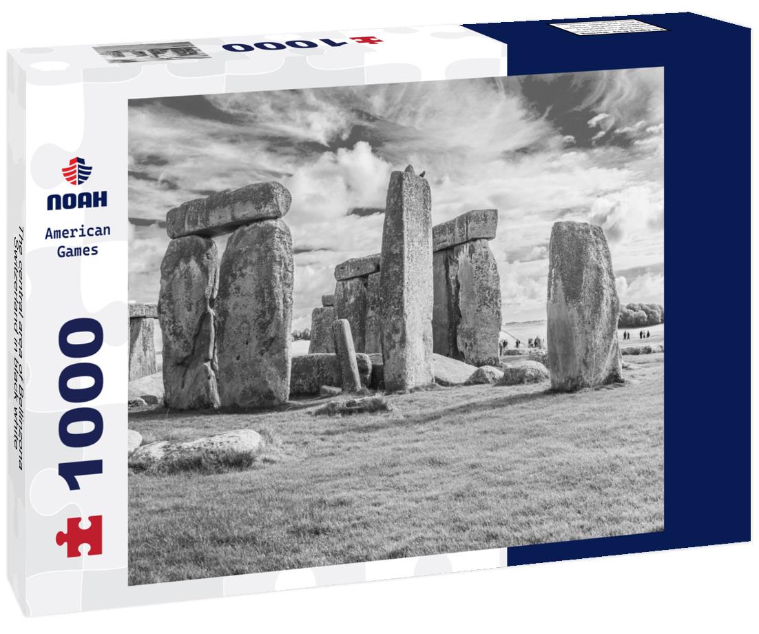 Noah Jigsaw Puzzle The central area of Bellinzona, Switzerland in black white 1000 pieces