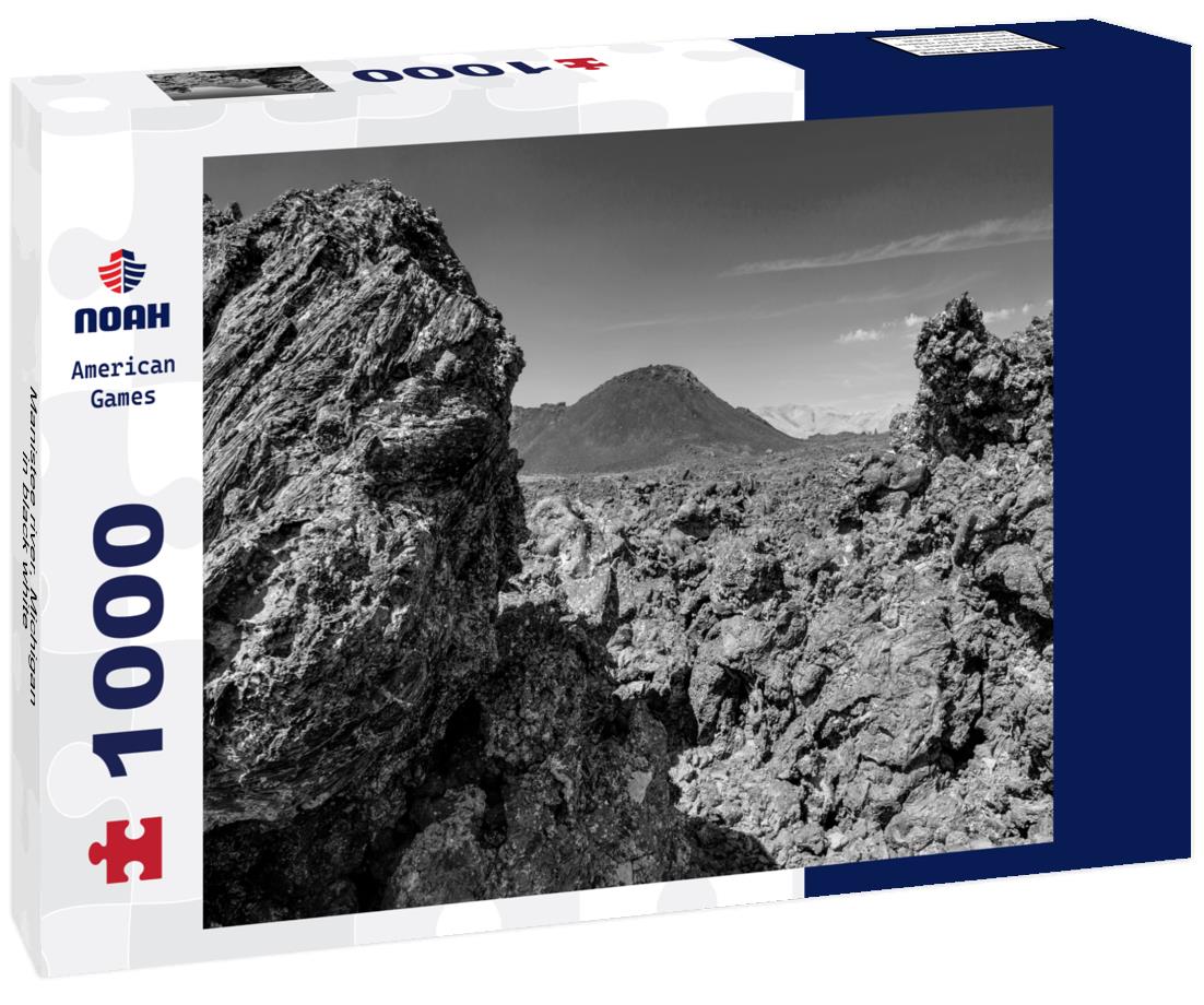 Noah Jigsaw Puzzle Manistee river, Michigan in black white 1000 pieces