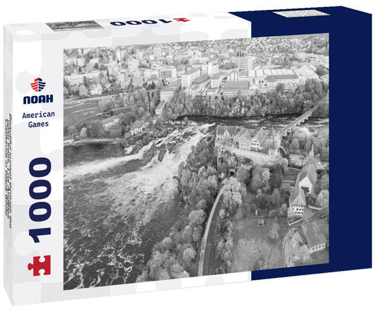 Noah Jigsaw Puzzle Beautiful sunset through the palm trees, Los Angeles, California in black white 1000 pieces