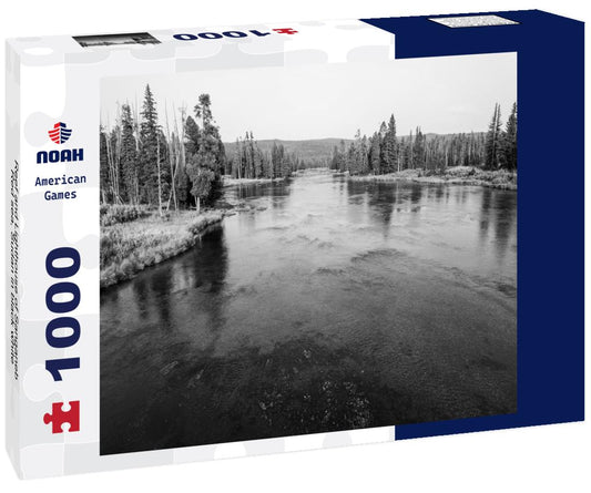 Noah Jigsaw Puzzle Reef and Lighthouse of Sanganeb, Red sea, Sudan in black white 1000 pieces