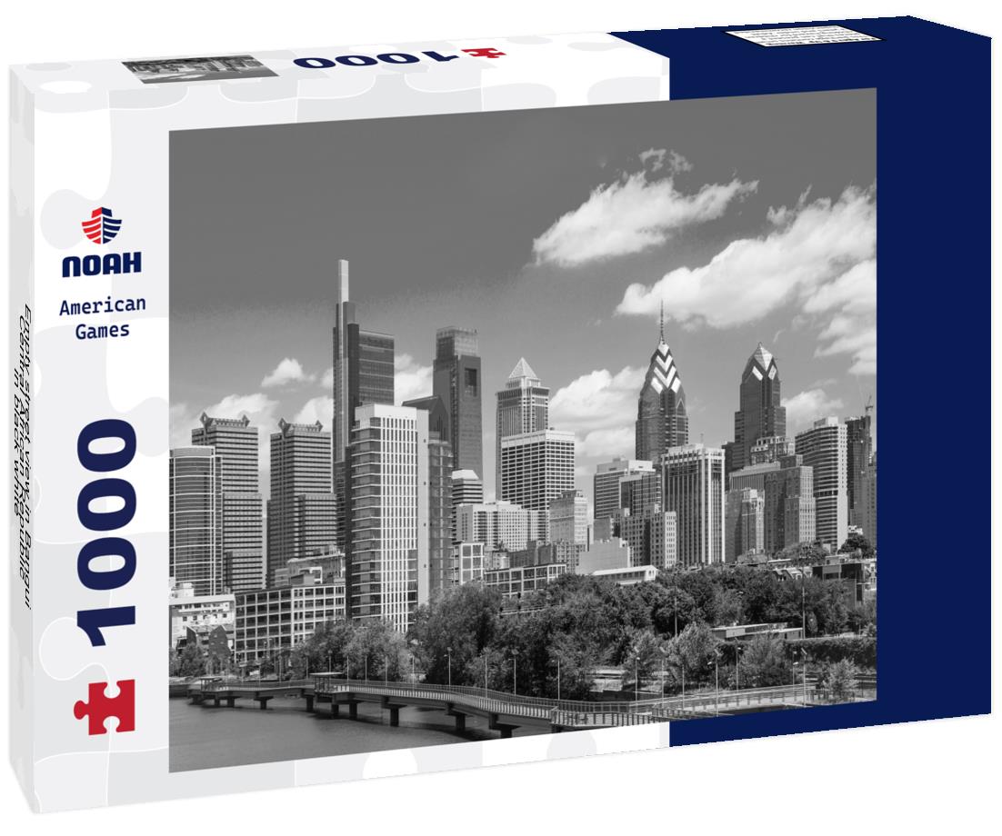 Noah Jigsaw Puzzle Empty street view in Bangui Central African Republic in black white 1000 pieces