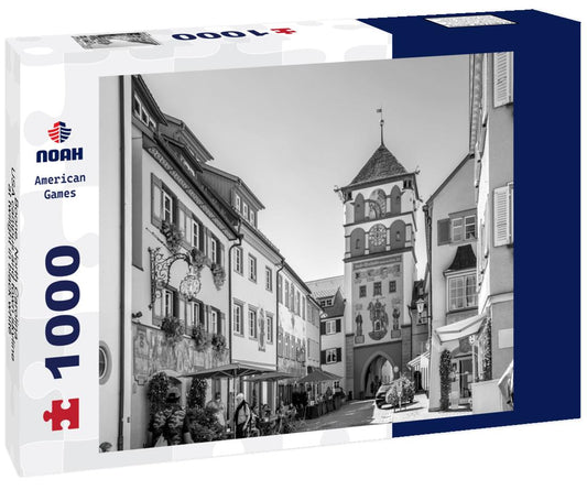 Noah Jigsaw Puzzle Boone, North Carolina, USA campus and town skyline at twilight in black white 1000 pieces