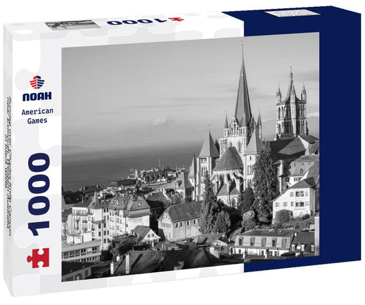 Noah Jigsaw Puzzle Sunrise over Charles Knife Canyon near Exmouth, Western Australia in black white 1000 pieces