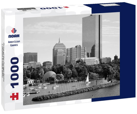 Noah Jigsaw Puzzle Ruins of the Roman Baths of Berytus in Beirut, Lebanon in black white 1000 pieces