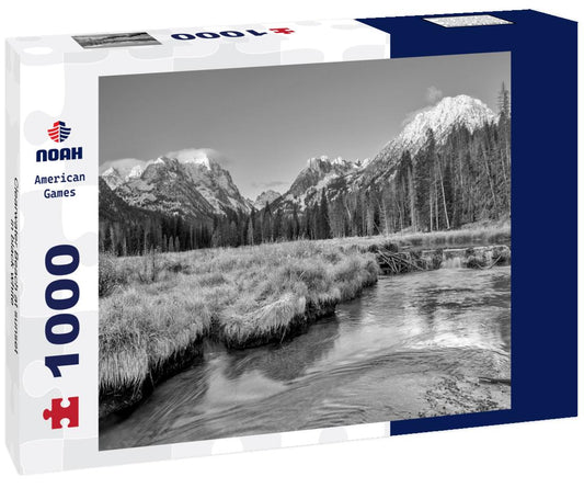 Noah Jigsaw Puzzle Clearwater Beach at sunset in black white 1000 pieces